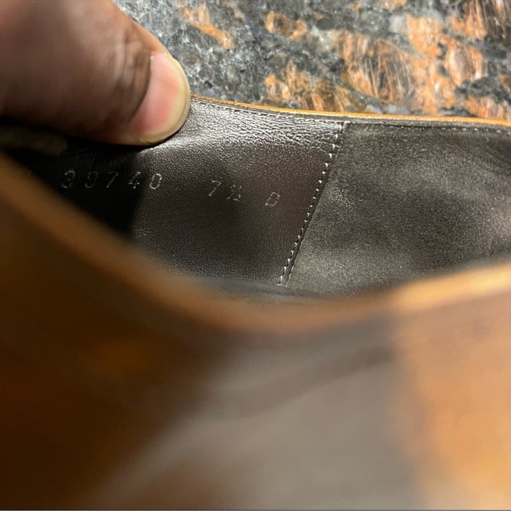 Salvatore Ferragamo Dress Shoes Brown Sz 7.5 - Picture 4 of 16